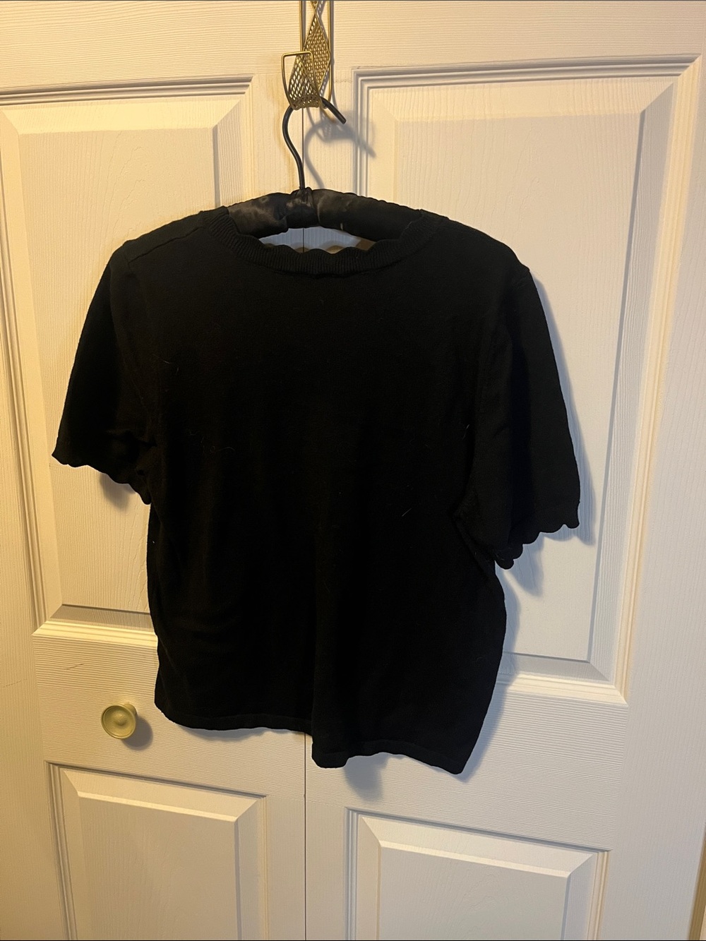 CeCe Black Short Sleeve Knit Tee - Picture 4 of 4
